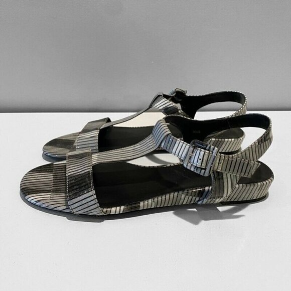 Vaneli Ankle Strap Sandals Gray Patent Leather 9.5 - Picture 3 of 9
